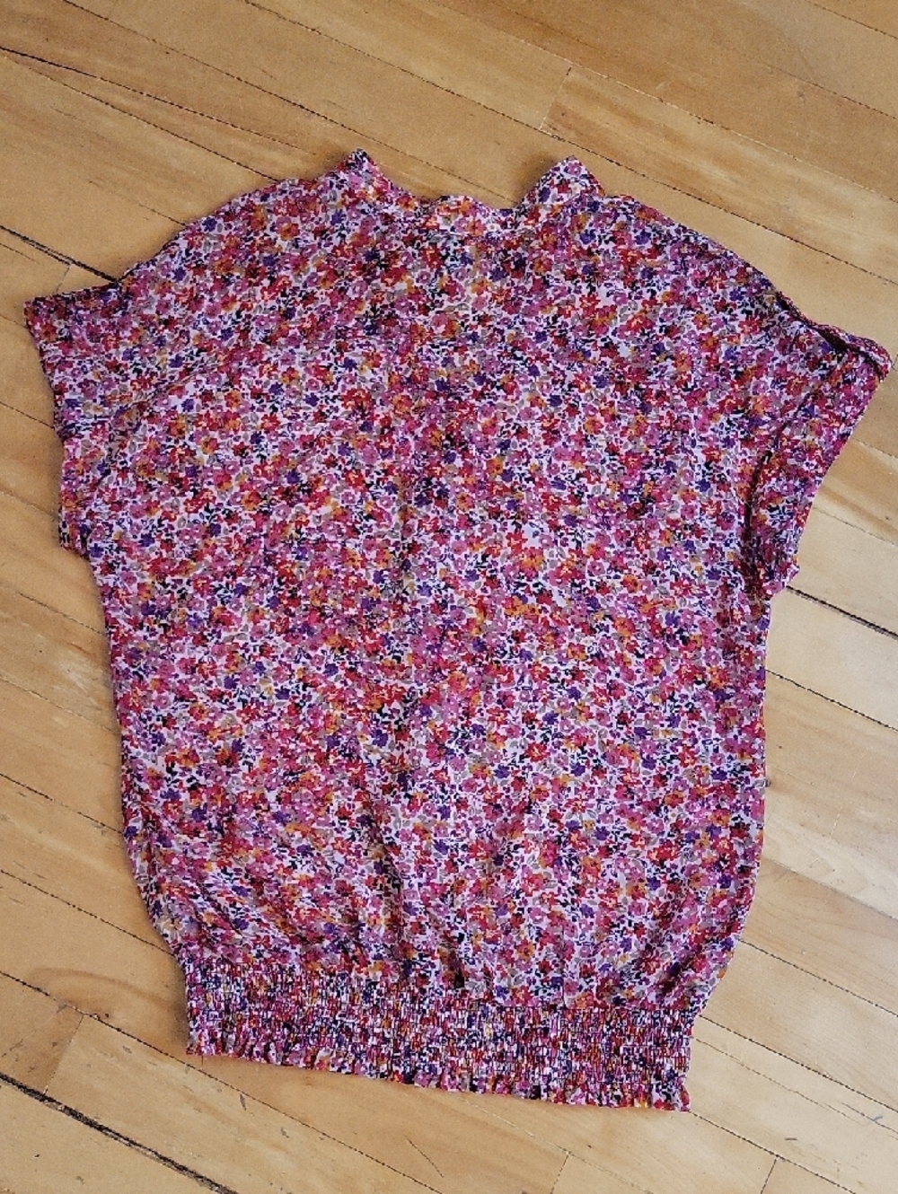 Dynamite Pink & Purple Floral Button-Down Top - Picture 7 of 8